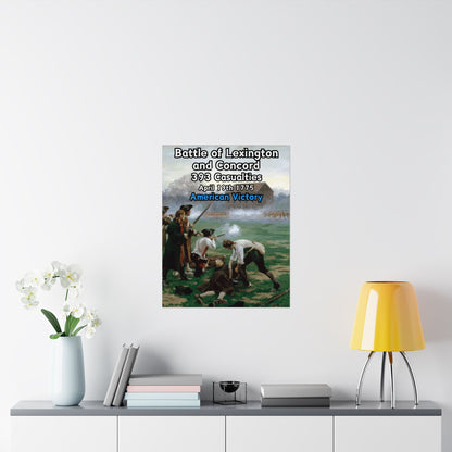 Battle of Lexington and Concord Vertical Matte Poster