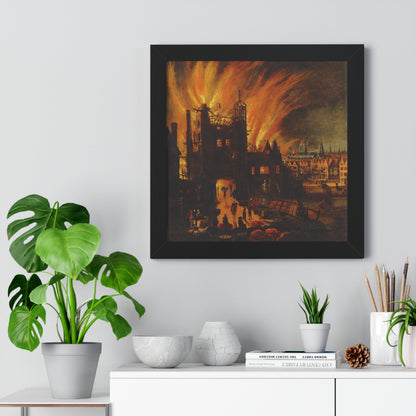 The Great London Fire Painting Poster