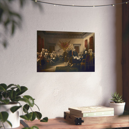 The Signing of The Declaration of Independence Matte Painting Poster