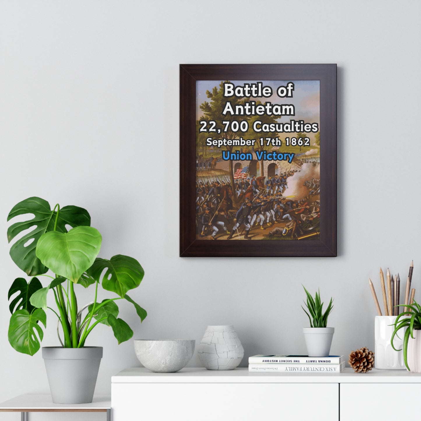 Historical Battle of Antietam Framed Poster