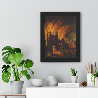 The Great London Fire Painting Poster