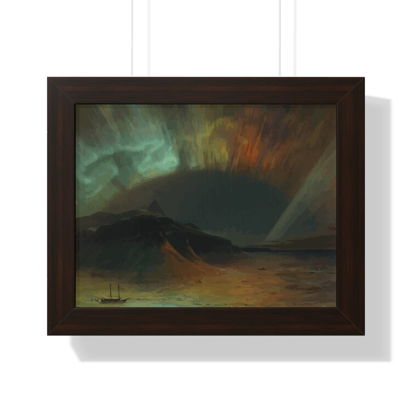 Historical Aurora Borealis Framed Painting Poster