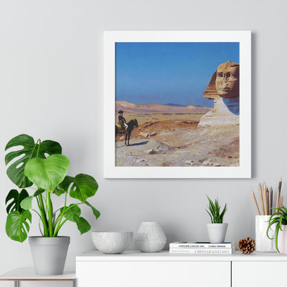 Napoleon Bonaparte in Egypt before a Sphinx Framed Painting Poster