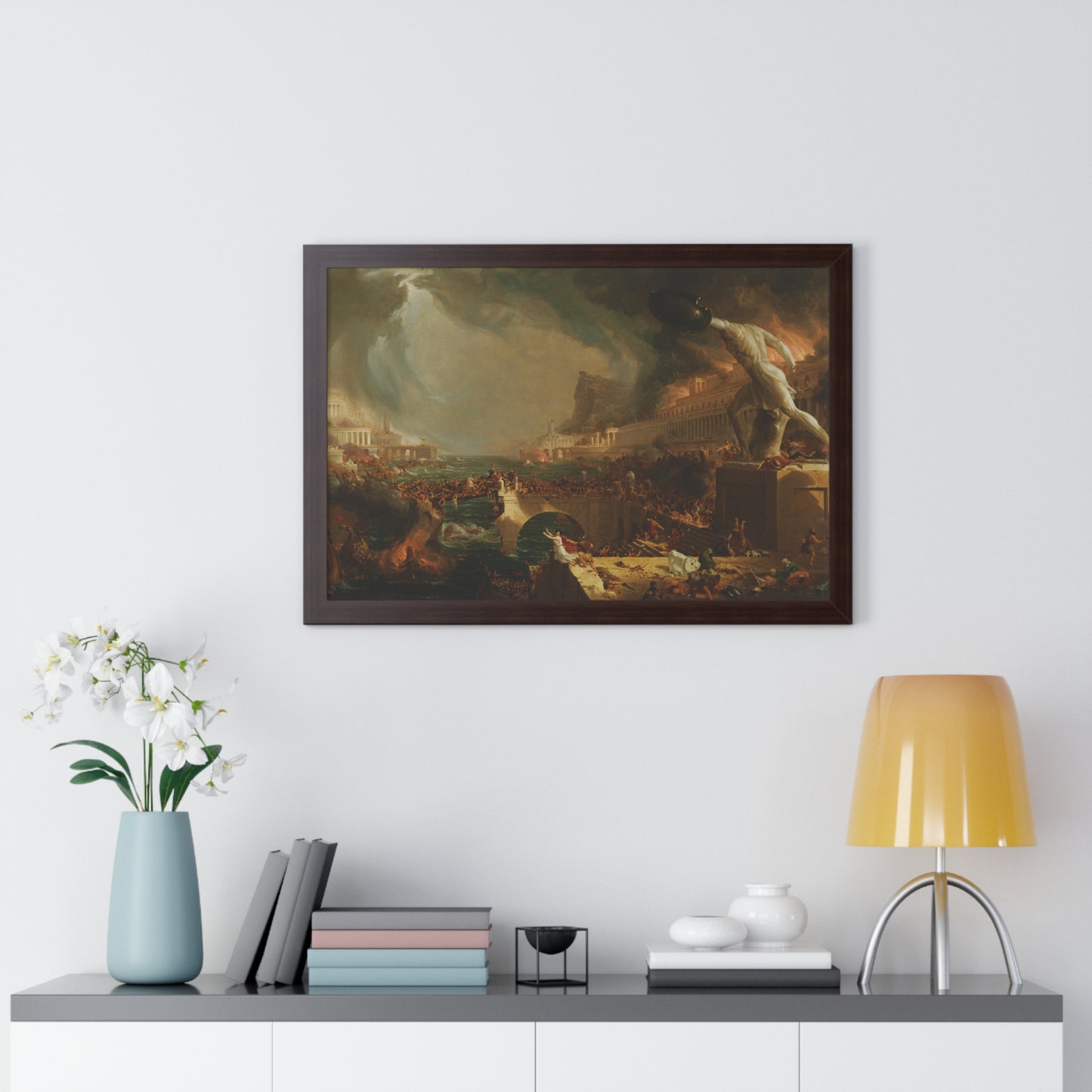 Destruction from The Course of Empire Framed Painting Poster