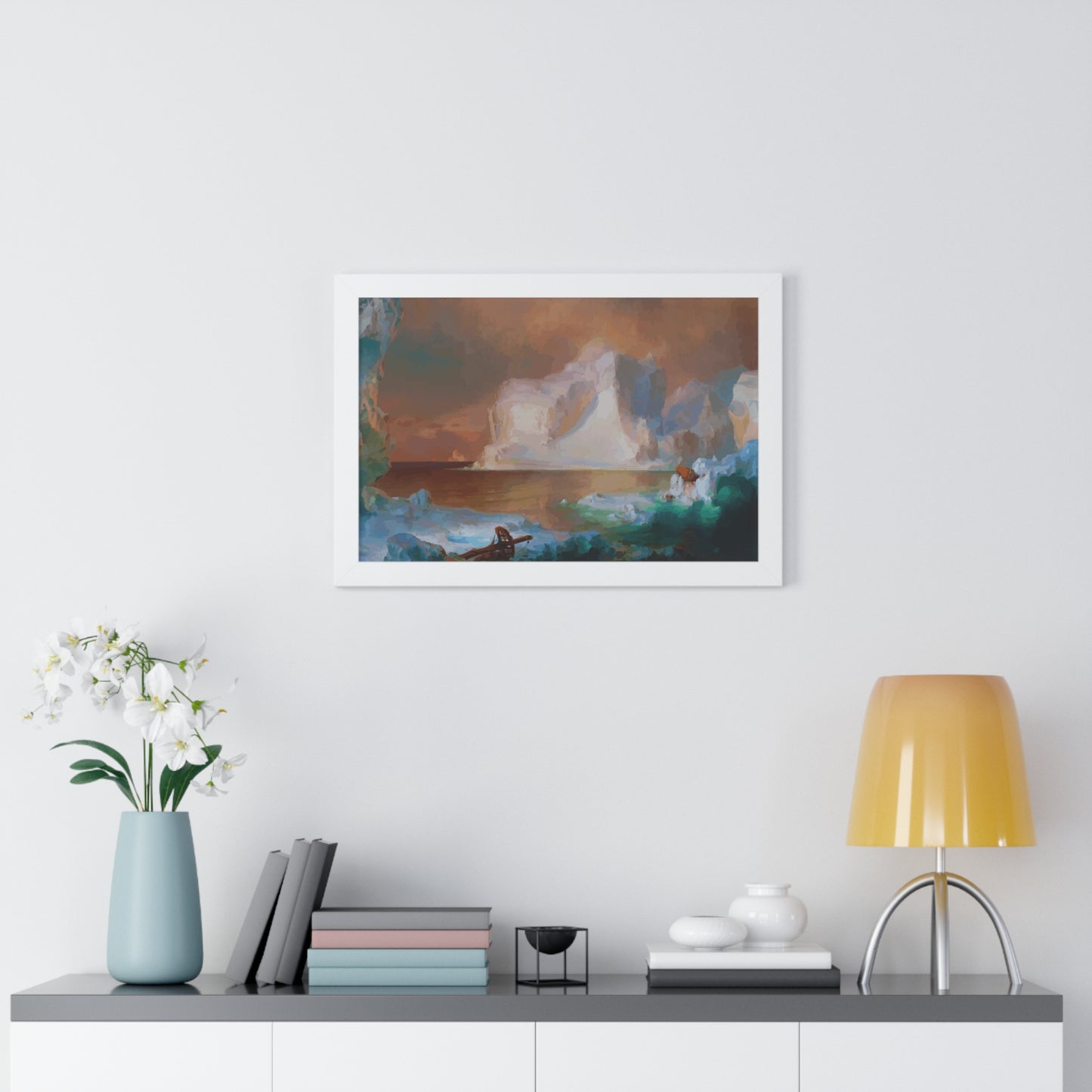 The Icebergs Framed Painting Poster