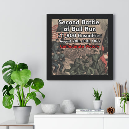 Historical Second Battle of Bull Run Framed Poster