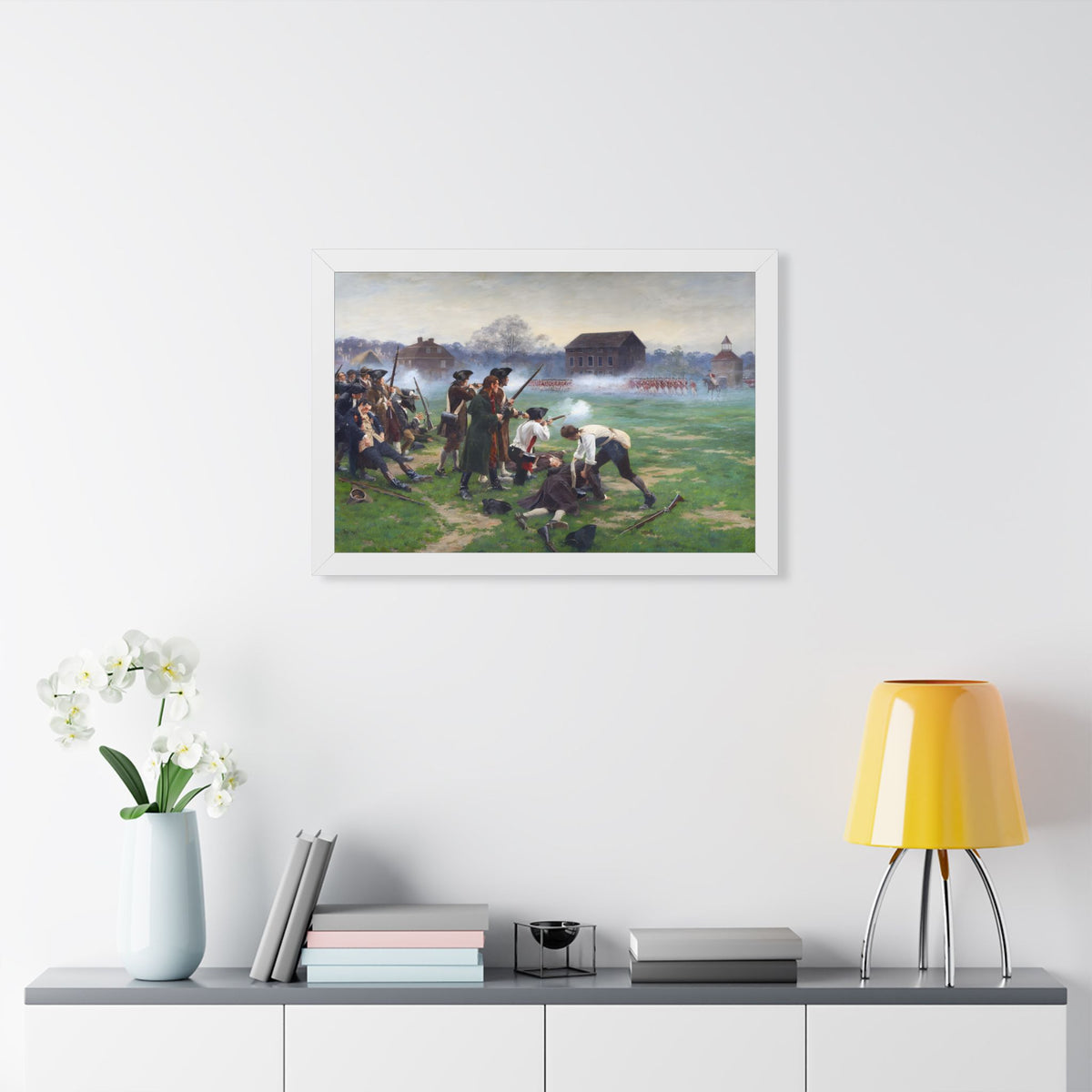 The Battle of Lexington Framed Print | William Barnes Wollen, 1910