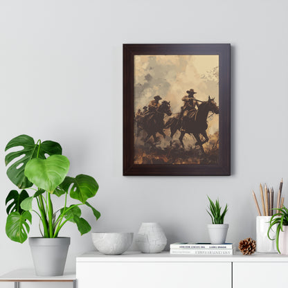 Historical Cowboy Framed Poster