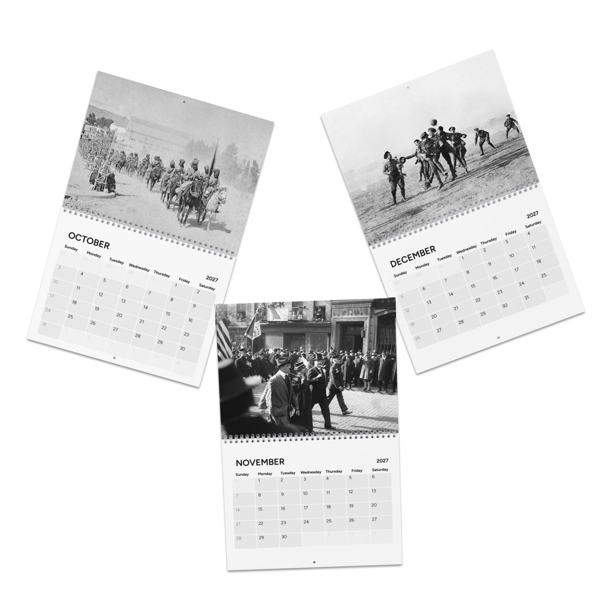 Historical Military Photo Wall Calendar 2027 — WWI Vintage Aviation & Officers