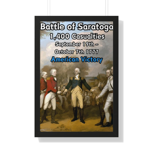 Historical Battle of Saratoga Framed Poster