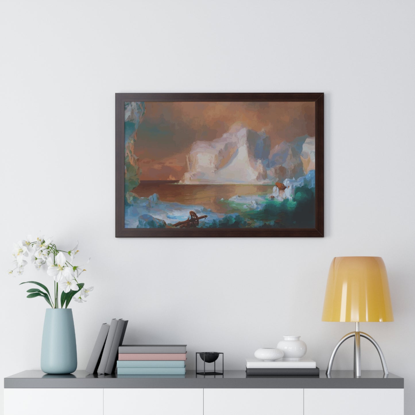 The Icebergs Framed Painting Poster