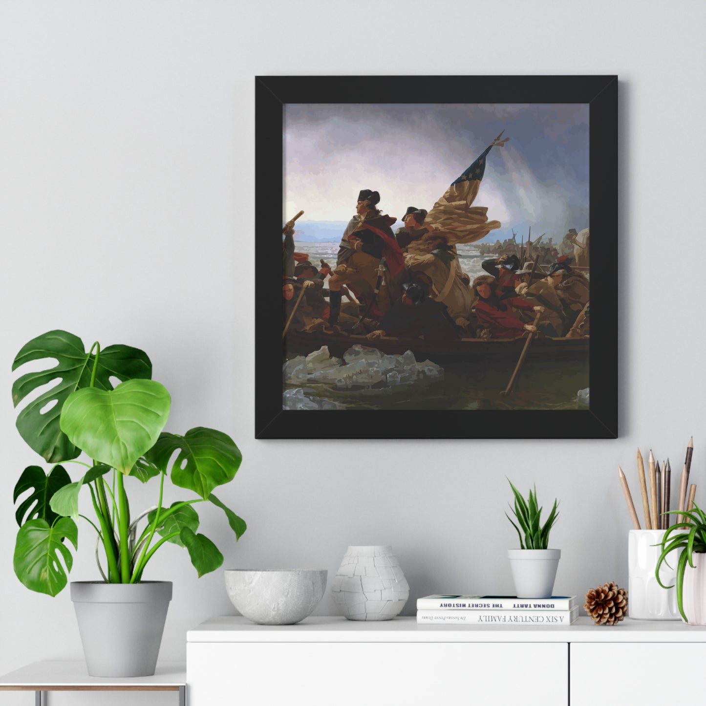 George Washington Crossing the Delaware Framed Painting Poster