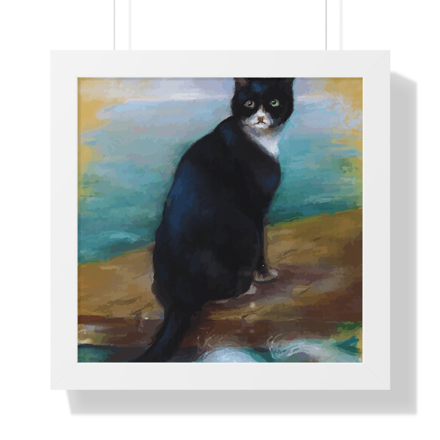 Bismarck Oskar Cat Framed Painting Poster