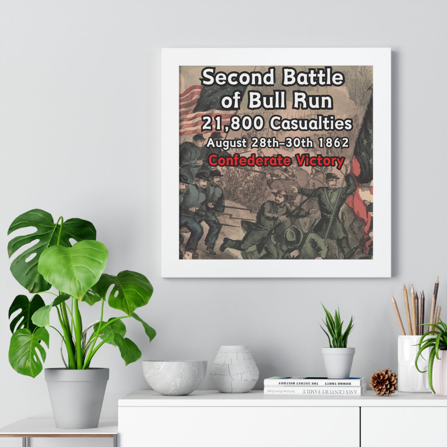 Historical Second Battle of Bull Run Framed Poster