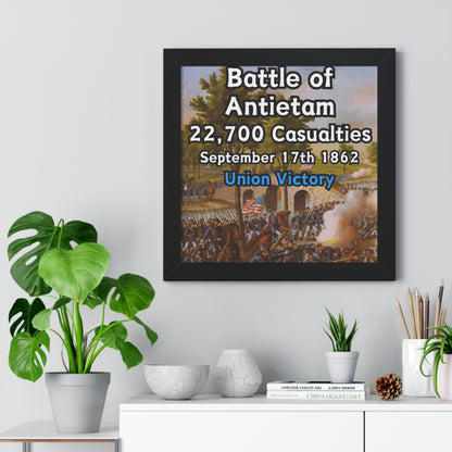 Historical Battle of Antietam Framed Poster