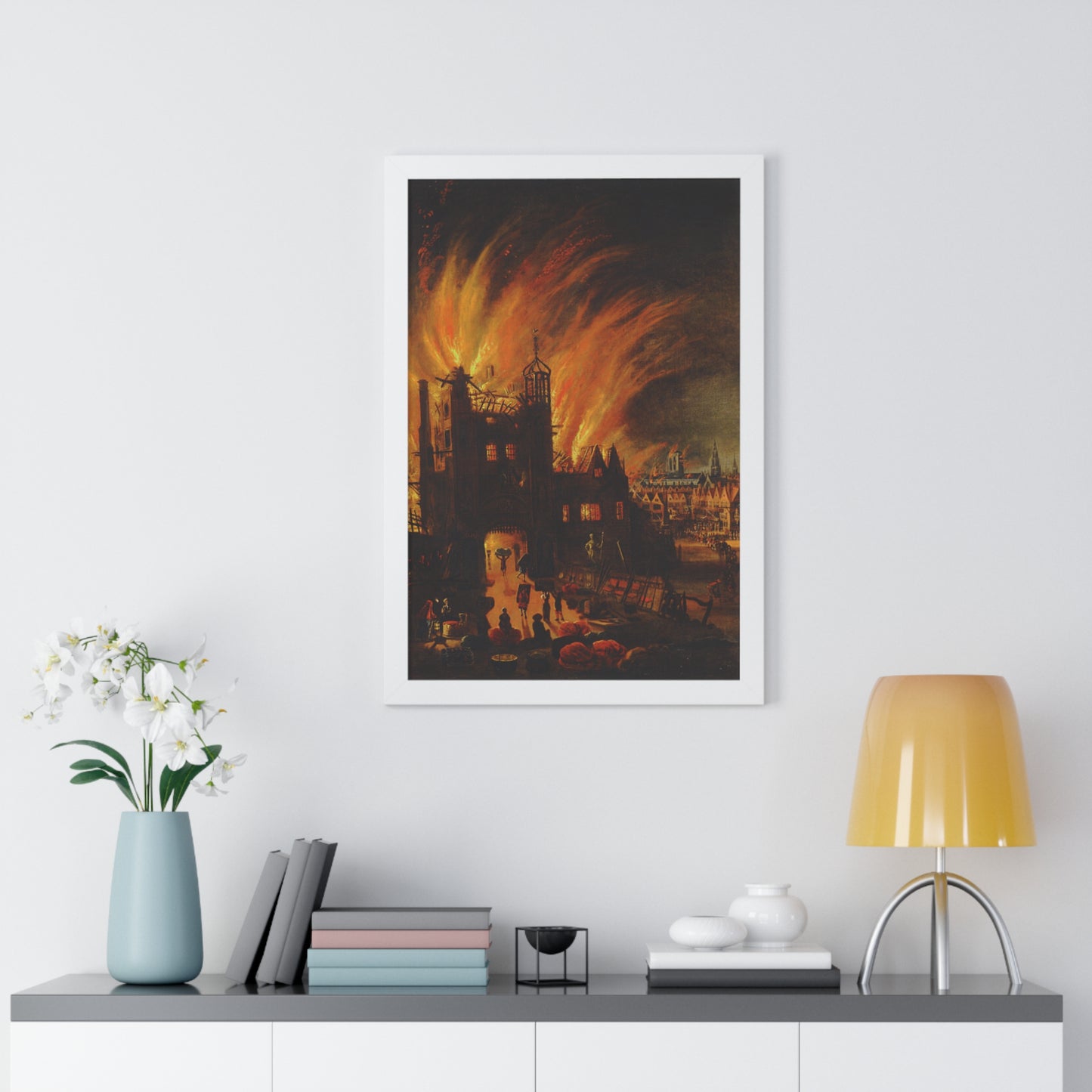 The Great London Fire Painting Poster