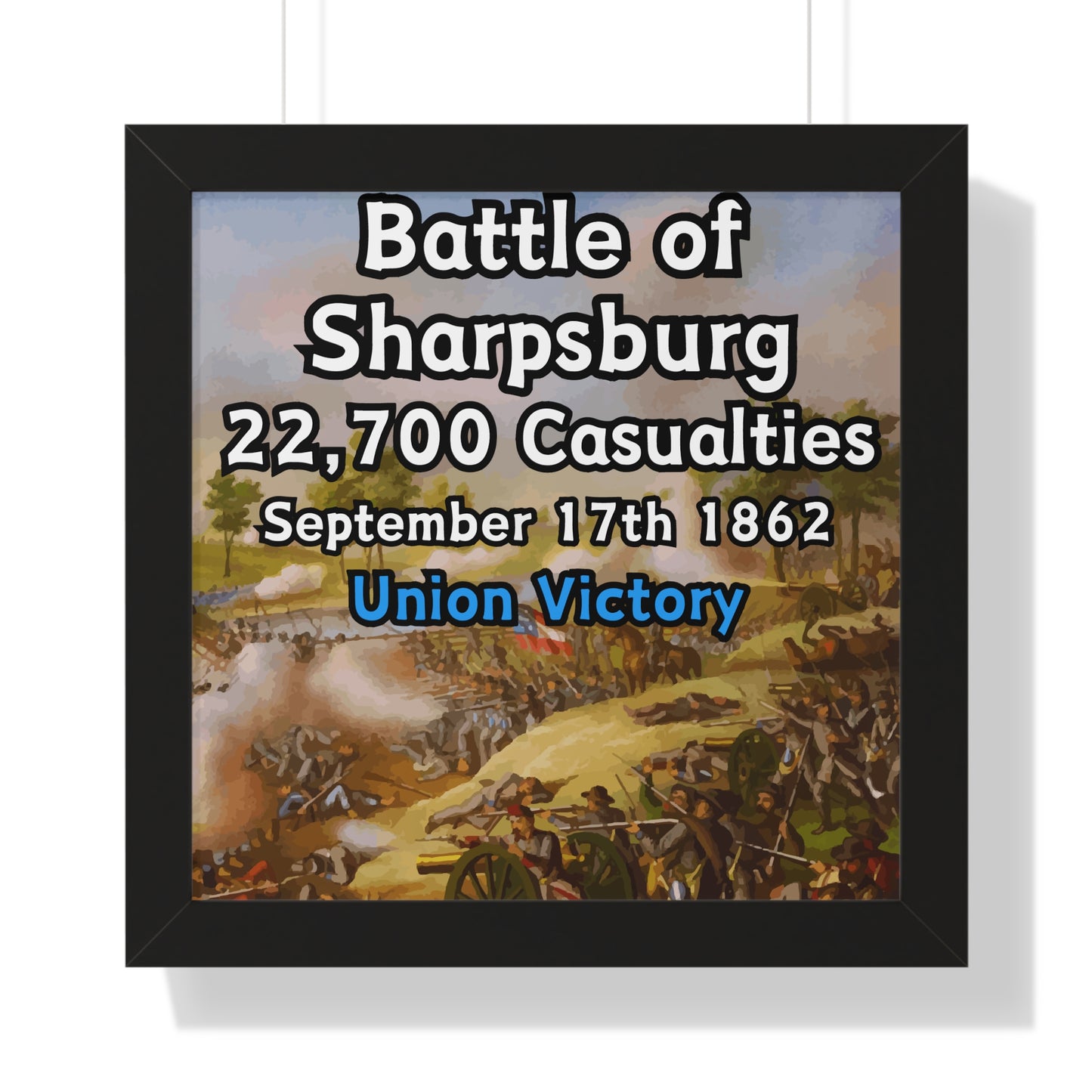 Gerahmtes Poster Historische Schlacht von Sharpsburg