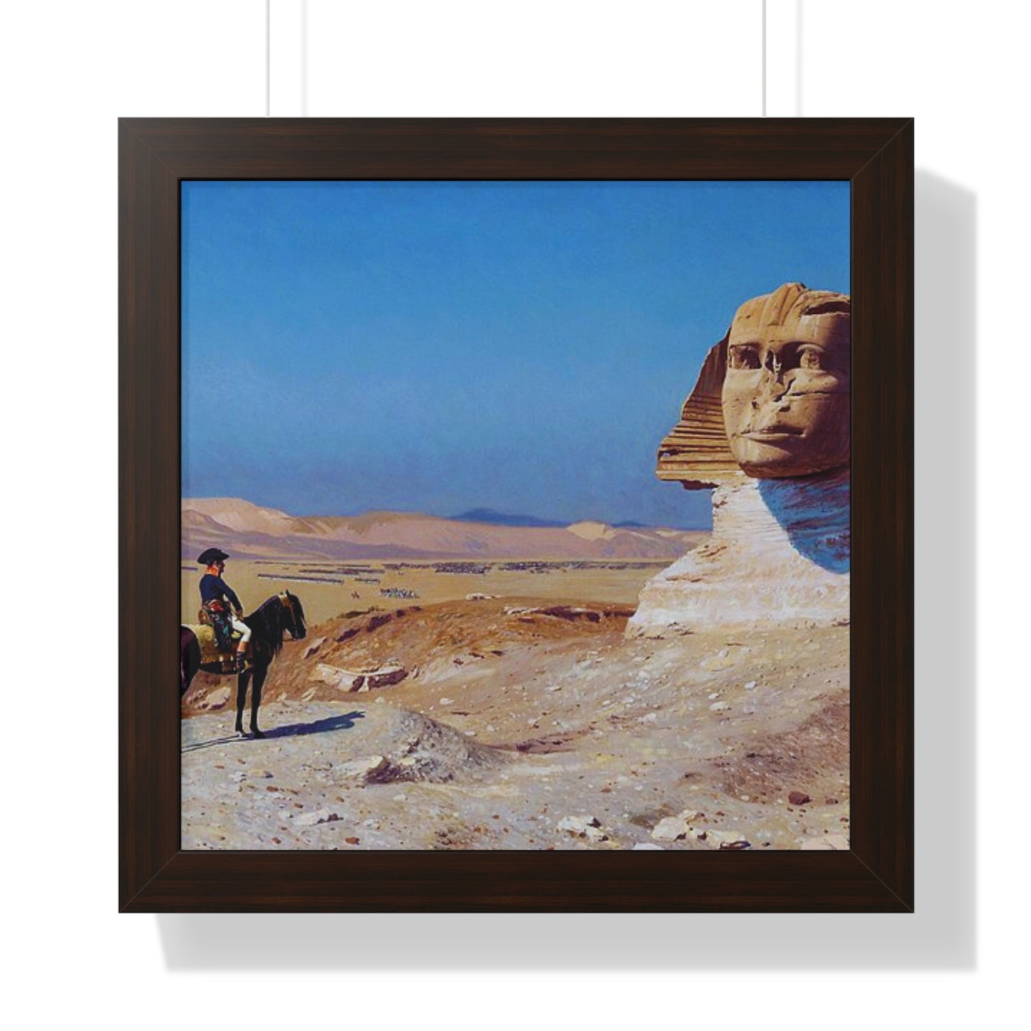 Napoleon Bonaparte in Egypt before a Sphinx Framed Painting Poster