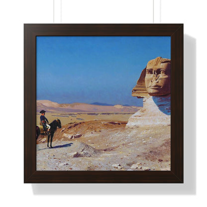 Napoleon Bonaparte in Egypt before a Sphinx Framed Painting Poster