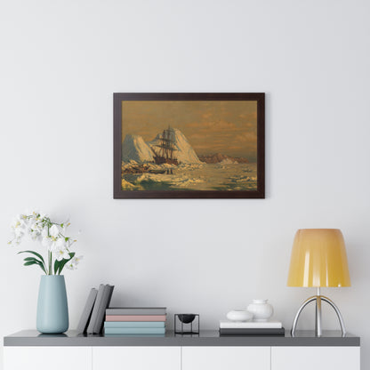 Historical An Incident of Whaling Framed Painting Poster