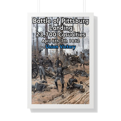 Gerahmtes Poster Historische Schlacht von Pittsburg Landing