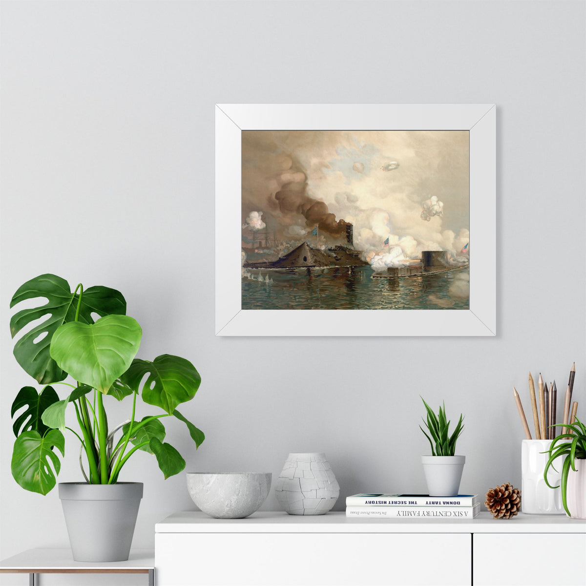 Monitor and Merrimac Framed Print | Julian O. Davidson, 1886