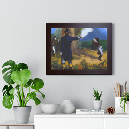 Alexander Hamilton Aaron Burr Duel Framed Painting Poster