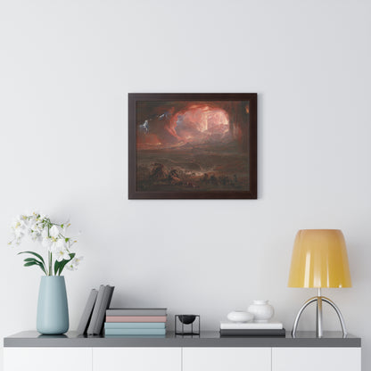 Historical Destruction of Pompeii and Herculaneum Framed Painting Poster