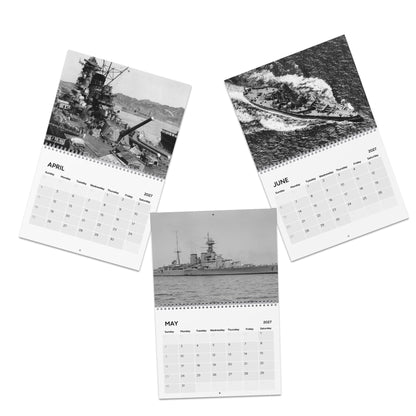 Vintage World War 2 Battleship 2027 Calendar