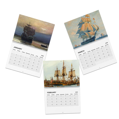 400 Years of American Ship (Grid Style) 2026 Calendar