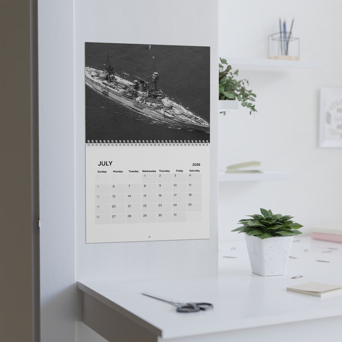 400 Years of American Ship (Grid Style) 2026 Calendar