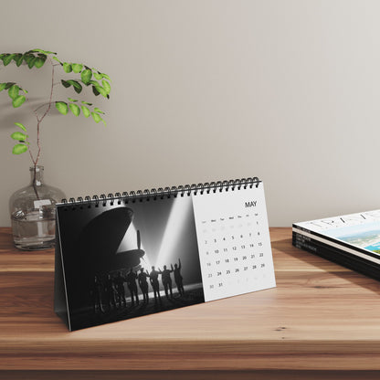2027 WWII History Desktop Calendar — Grid Monthly Planner