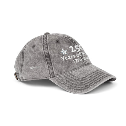 250 Years of History 1776-2026  Embroidered Vintage Hat