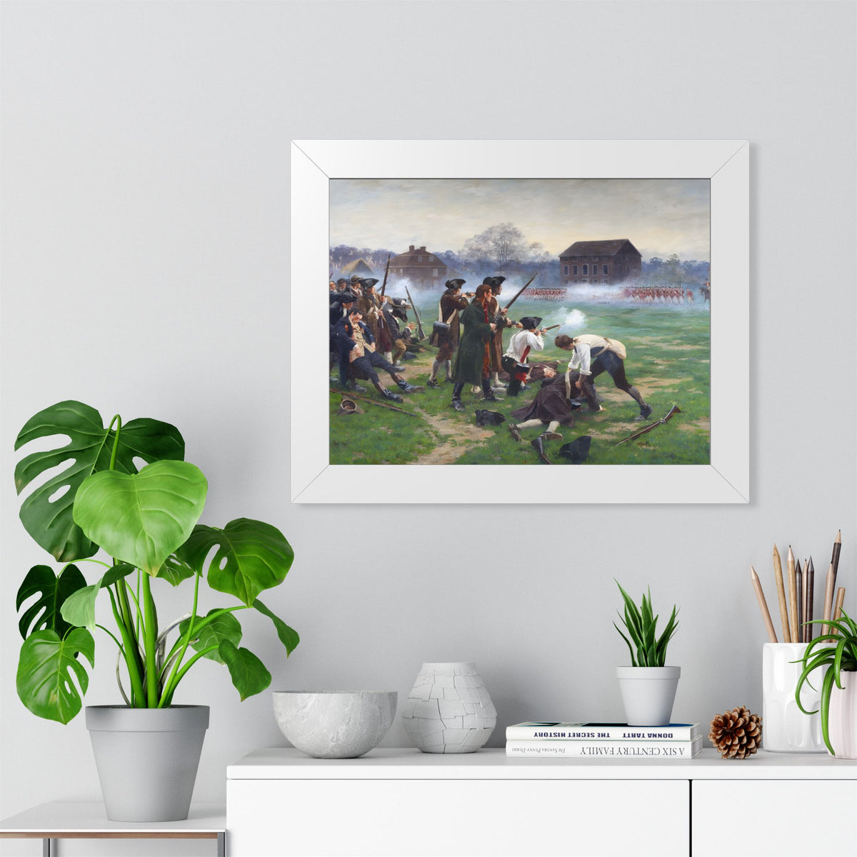 The Battle of Lexington Framed Print | William Barnes Wollen, 1910