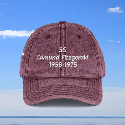Edmund Fitzgerald Embroidered Vintage Hat
