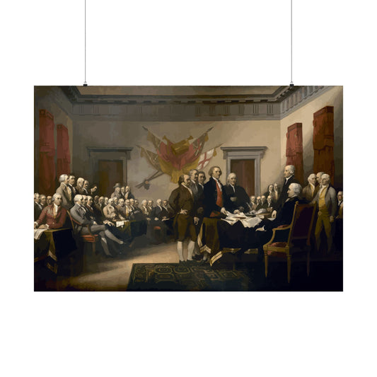 The Signing of The Declaration of Independence Matte Painting Poster