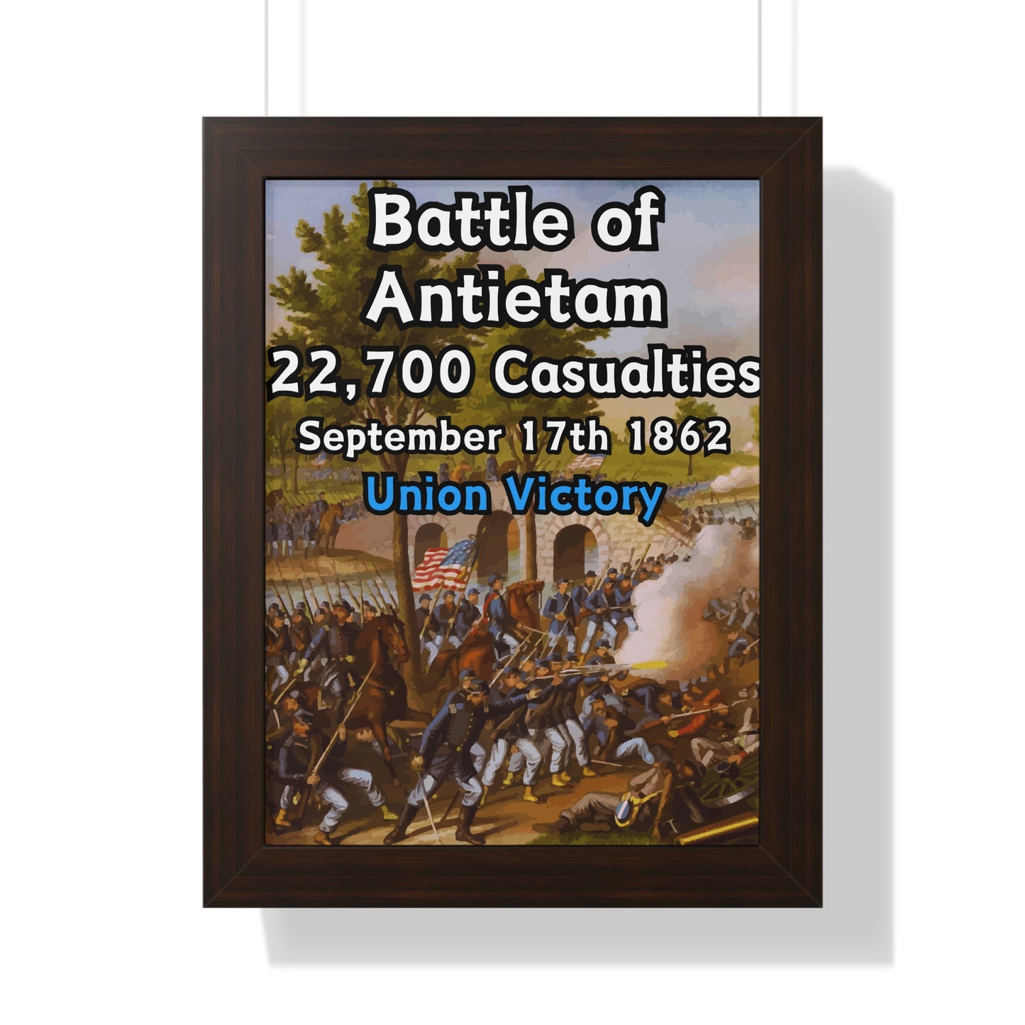 Historical Battle of Antietam Framed Poster