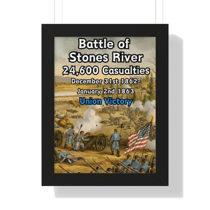 Historical Battle of Stones River Framed Poster