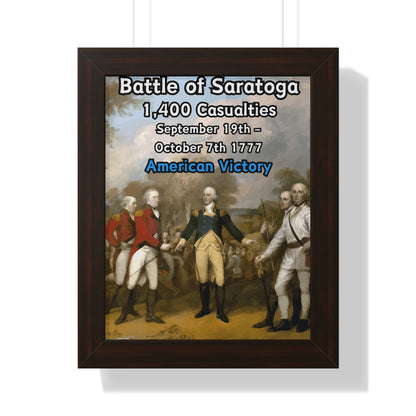 Historical Battle of Saratoga Framed Poster