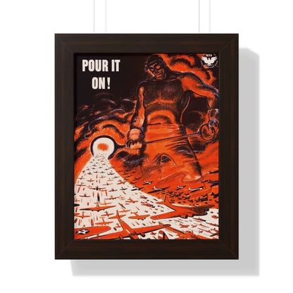 Pour it on Framed Poster