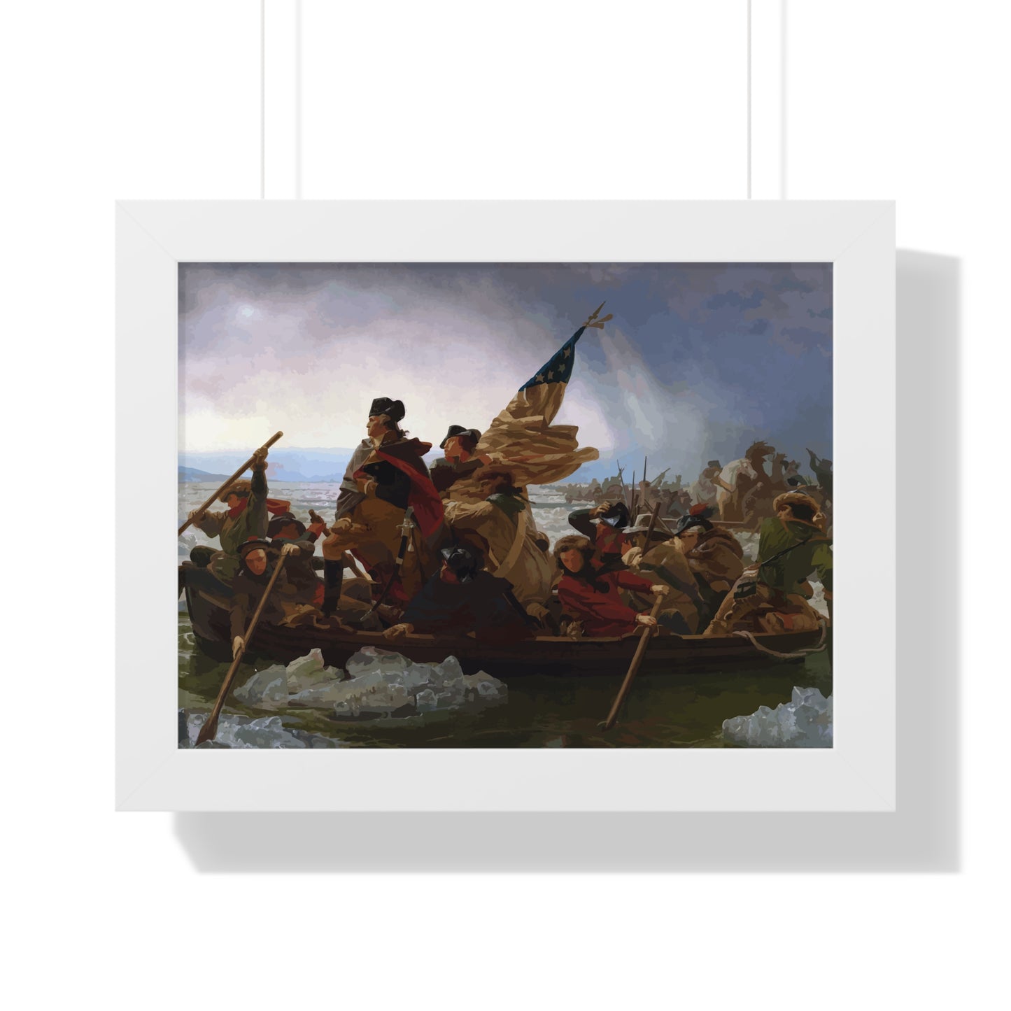 George Washington Crossing the Delaware Framed Painting Poster