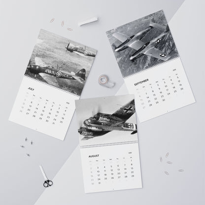 Vintage Black and White World War 2 Aircraft Calendar