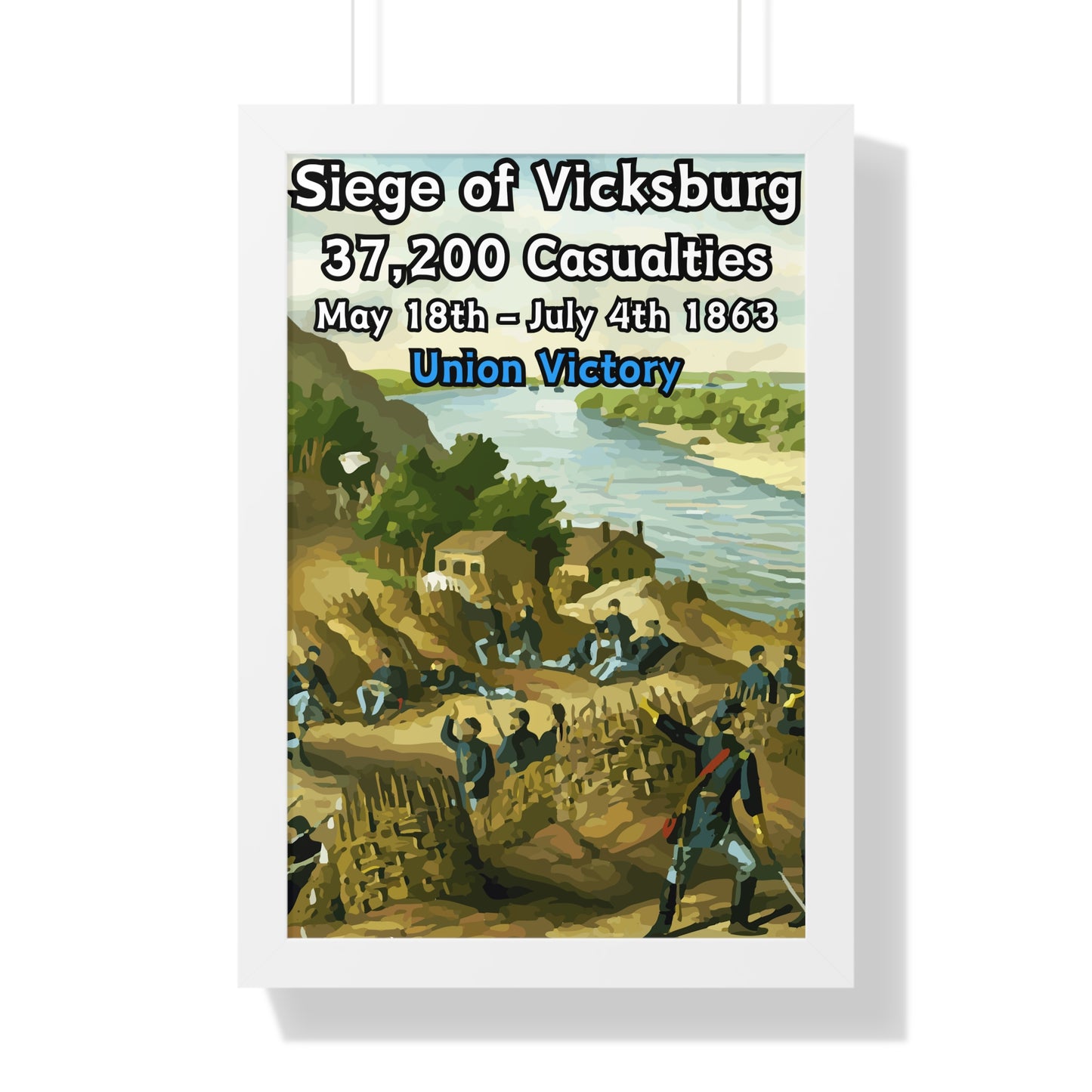 Gerahmtes Poster Historische Belagerung von Vicksburg