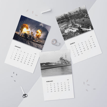 Vintage World War 2 Battleship  2026 Calendar
