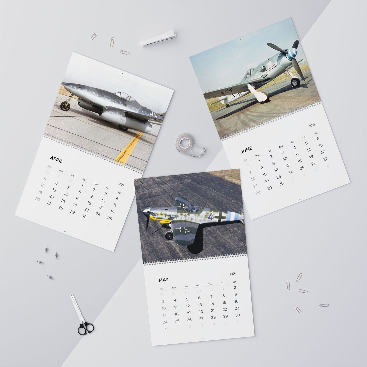 Vintage World War 2 Aircraft 2026 Calendar