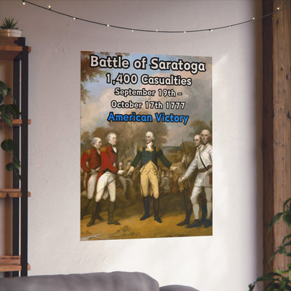 Battle of Saratoga Vertical Matte Poster