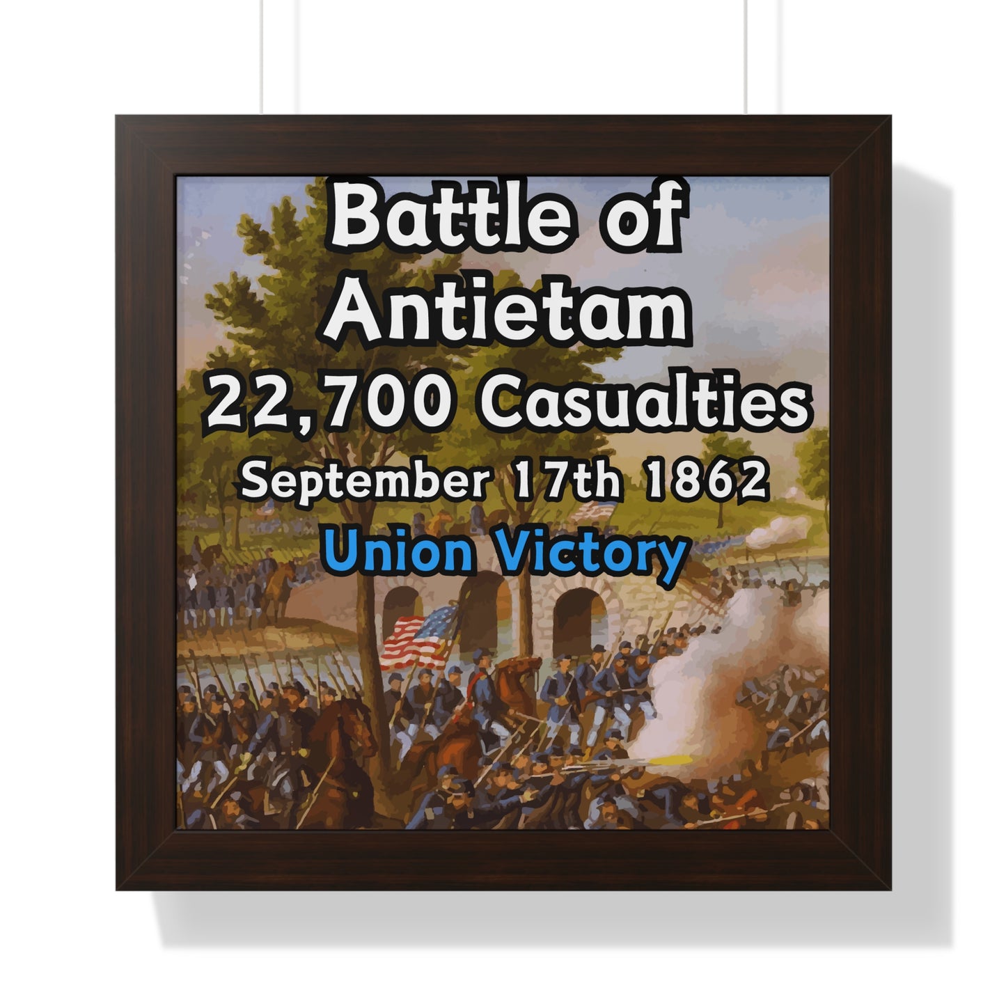 Gerahmtes Poster Historische Schlacht von Antietam