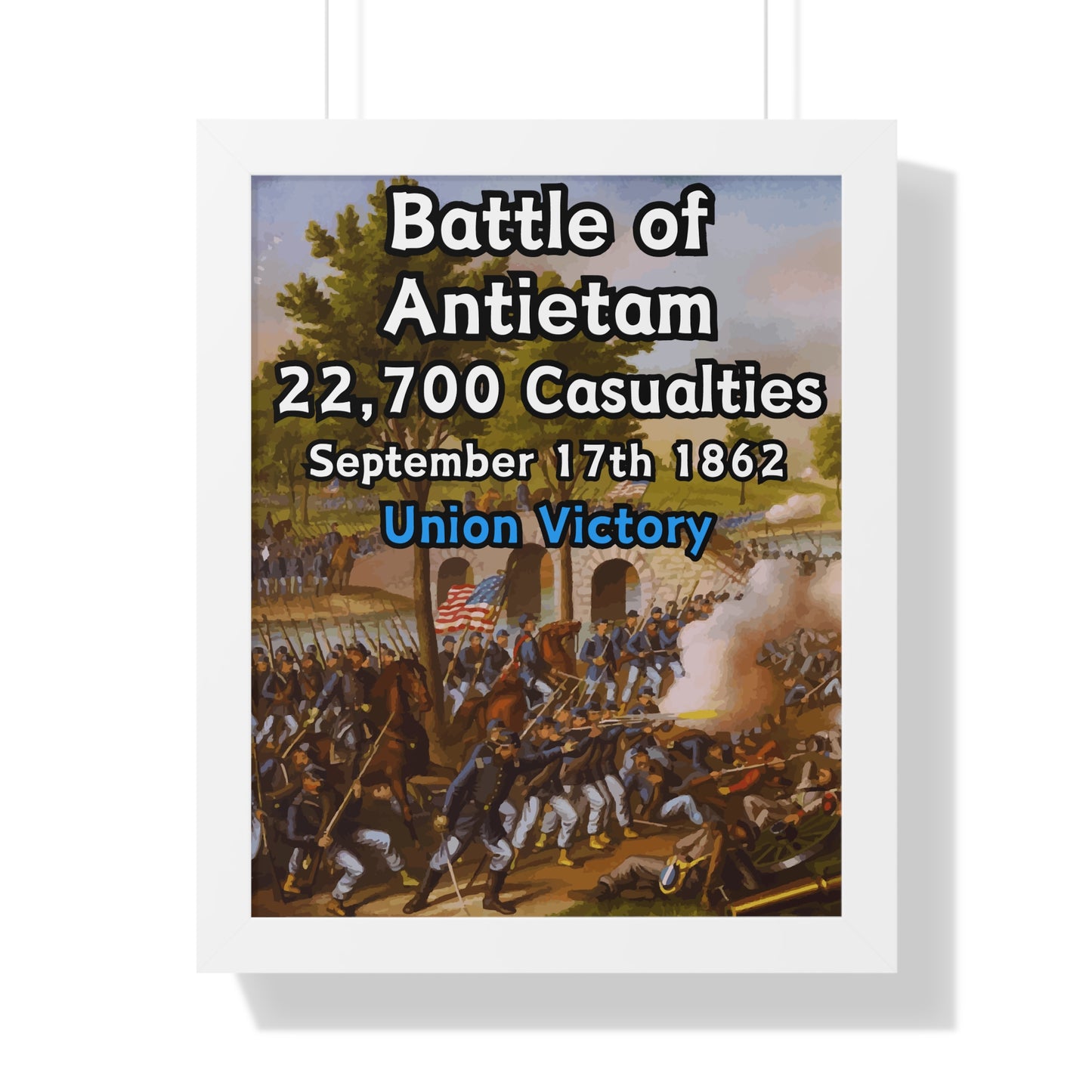 Historical Battle of Antietam Framed Poster