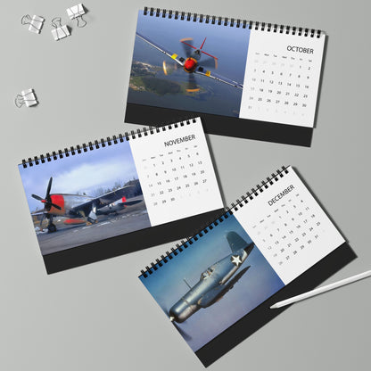 WW2 Aircraft in Color 2027 Desktop Calendar