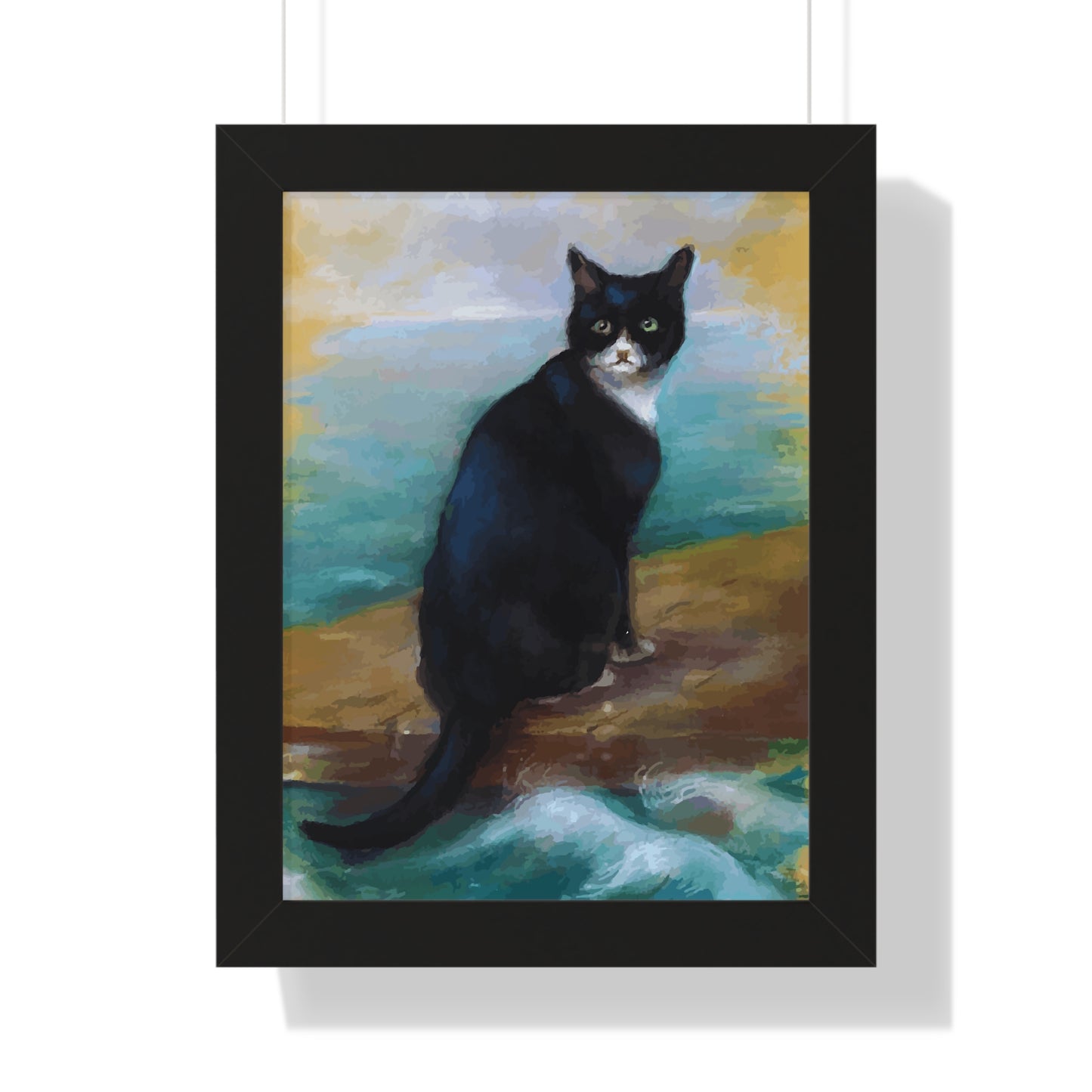 Bismarck Oskar Cat Framed Painting Poster